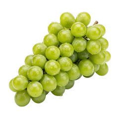 Ripe Green Grapes Water Droplets Black Background