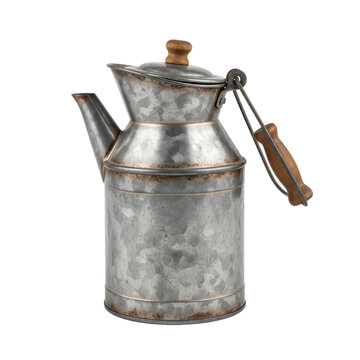 Rustic Galvanized Metal Milk Can