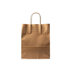 Brown paper shopping bag on Transparent Background
