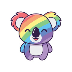 Naklejka premium Rainbow Koala Vector Illustration