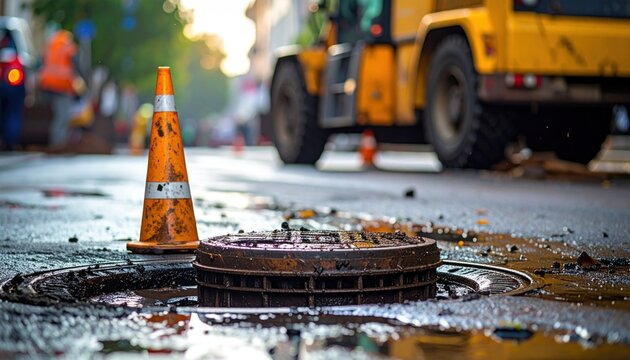 Open Manhole Cover.