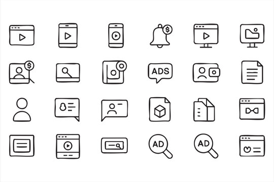 Advertising Campaign Tools Icons for Digital Marketing Software