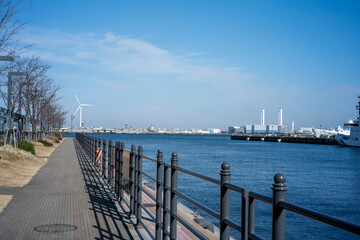 冬の横浜港　新港埠頭