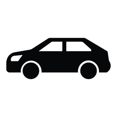 Fototapeta premium Simple car icon representing transportation and mobility