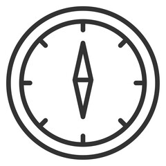 シンプルな方位磁石のアイコンイラスト