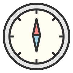 ミニマルな方位磁石のイラスト