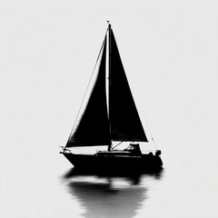 Sailboat Silhouette on Calm Water