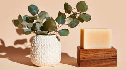 Eucalyptus and Natural Soap Still Life