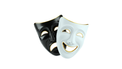 Theater Masks of Comedy and Tragedy