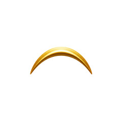 Golden arc shape on Transparent Background