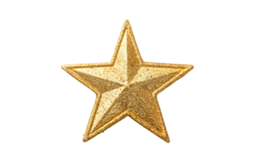 Golden star symbol on black background