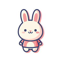 Obraz premium Adorable Cartoon Bunny Illustration