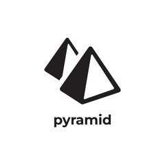 simple black two pyramid vector design