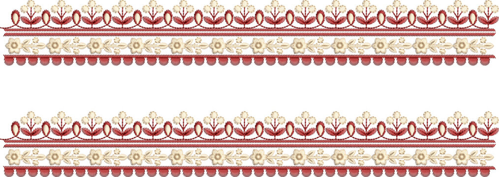 New art work Neck line shirt motif bunch lace border Embroidery Design Pattern Patch floral ornament textile ethnic flowers and leafs plants colur full design seleves and patti Embroidery design