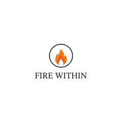 Obraz premium Fire Within Flame Circle Motivation Logo