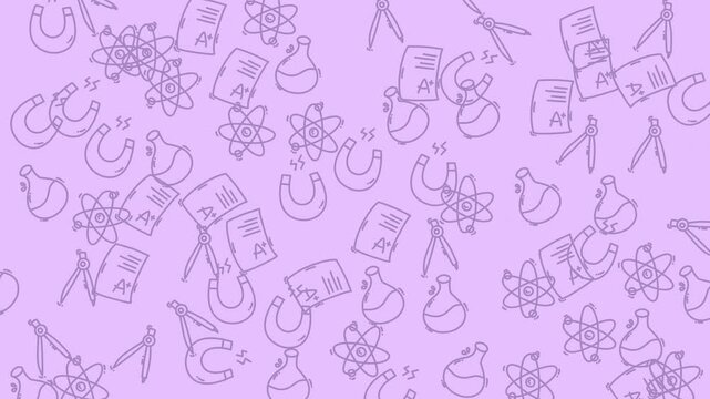 Doodle features sciencethemed elements like atoms, flasks, and horseshoes. Suitable for educational materials, science presentations, or design projects.