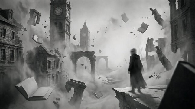 A surreal artistic interpretation of Nihilism, exploring complex philosophical themes and reality.