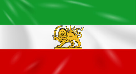 Old Iran Flag with Lion © Jamshed