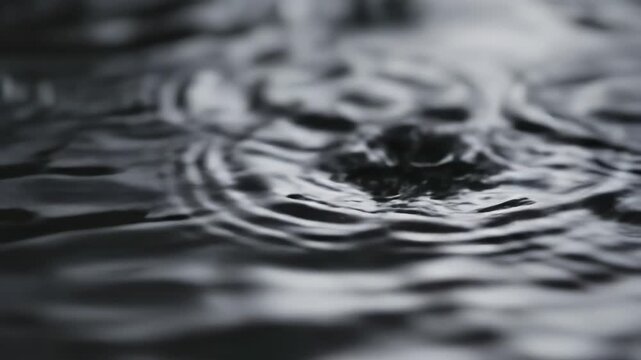 Water droplet creating ripples