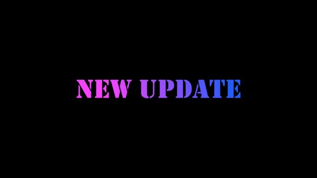New Update Text Animation &ndash; Digital Notification
