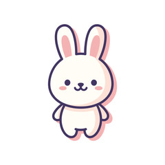 Obraz premium Adorable Cartoon Bunny Illustration