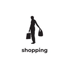 simple black shopper vector design
