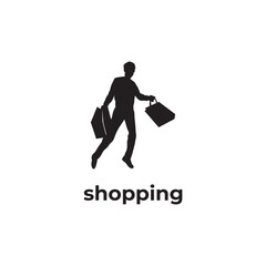 simple black shopper vector design