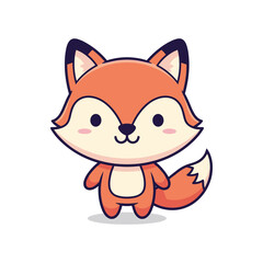 Obraz premium Adorable Cartoon Fox Illustration
