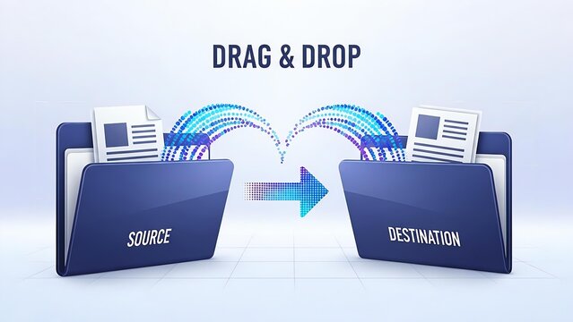 Drag and Drop File Transfer Illustration