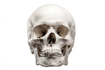 Obraz premium Skull from top view, detailed bone surface, isolated on white, 32