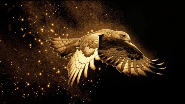 象徴的なオオワシの飛翔