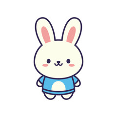 Obraz premium Adorable Cartoon Rabbit Character Illustration
