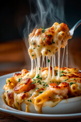 Creamy baked chicken Italian pasta
