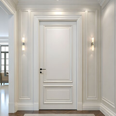 white interior door elegant design home entrance