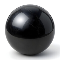 glossy black sphere abstract design 3d render