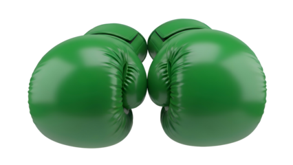 Pair of Green Boxing Gloves.