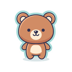 Adorable Cartoon Teddy Bear Illustration