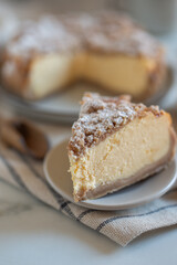 sweet home made cinnamon cheesecake