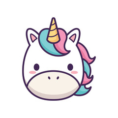 Adorable Cartoon Unicorn Illustration
