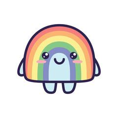 Rainbow Cartoon Character Illustration