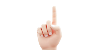 3D Rendered Hand Pointing Up
