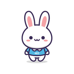 Cartoon Rabbit Athlete Illustration