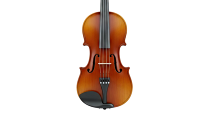 Acoustic Violin on White Background