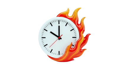 Clock on Fire