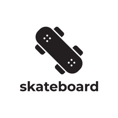 simple black skateboard icon design template