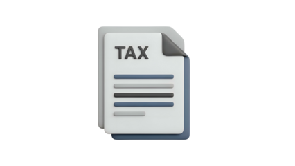 Tax Document with Folded Corner and Lines.