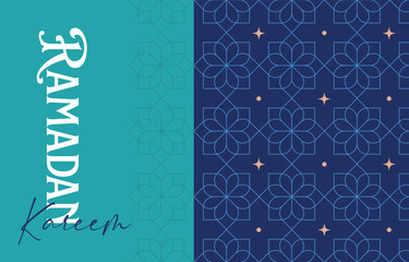 Ramadan Kareem Islamic Greeting Card Background Illustration