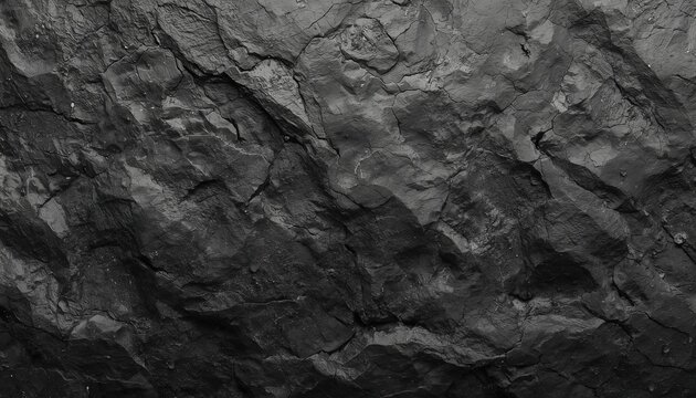 Black or Dark Gray Rough Grainy Stone Texture Background