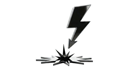 Black Lightning Bolt Impact