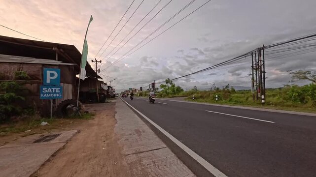 Traffic at Jalan Godean, Yogyakarta, Indonesia 